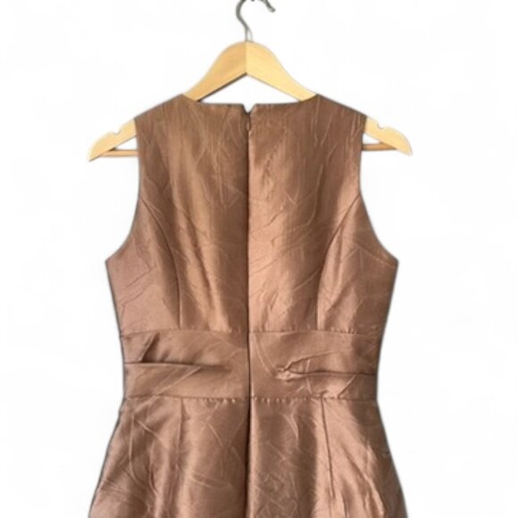 Kay Unger Mariah Textured Jacquard Gown, Champagne Almond, Size 4, Like NEW - Picture 7 of 10